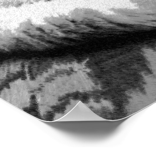 Poster Chat perse blanc couché (Coin)