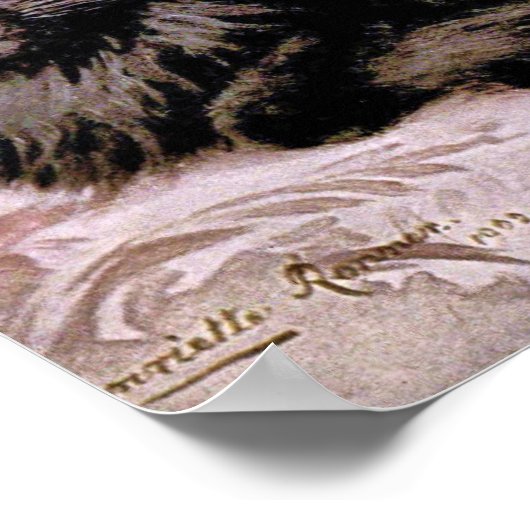 Poster Chat perse noir (Coin)