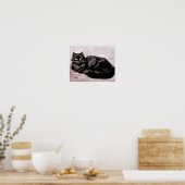 Poster Chat perse noir (Cuisine)