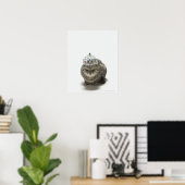 Poster Chat portant un diadème (Bureau à domicile)