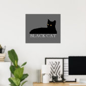 Poster chat pour mur, dessin (Bureau à domicile)