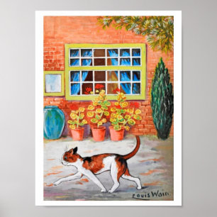 Poster Chat Prowling, Louis Wain