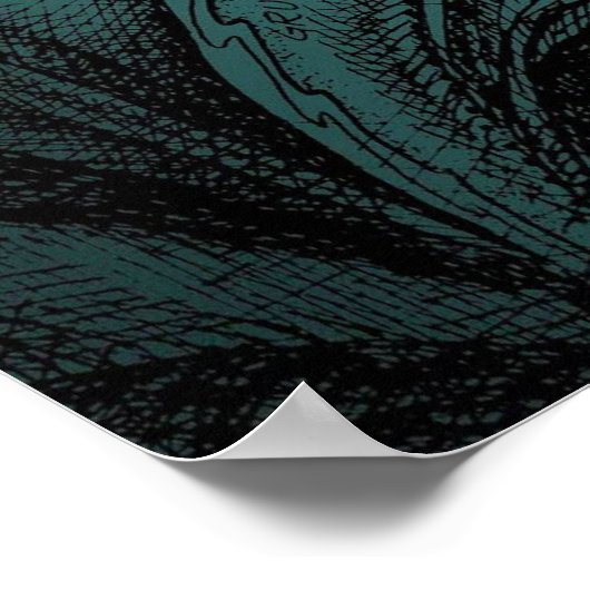 Poster Chat psychédélique (Coin)