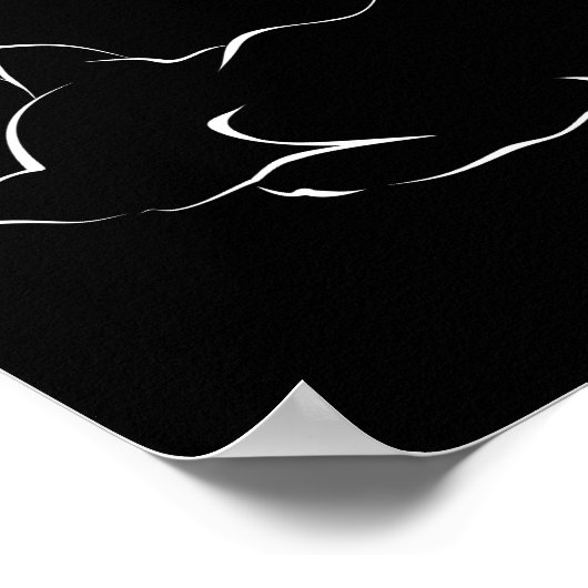 Poster Chat qui dort. Illustration (Coin)