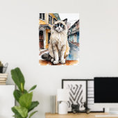 Poster Chat Ragdoll - Art Chat Imprimer (Bureau à domicile)