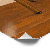Poster Chat Ragdoll sur Chaise Verte Milieu du Siècle (Coin)
