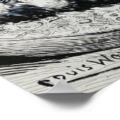 Poster Chat rayé, Louis Wain (Coin)