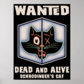 Poster Chat Recherché de Schrodinger (Devant)