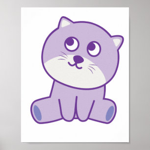 Poster chat regardant le ciel 