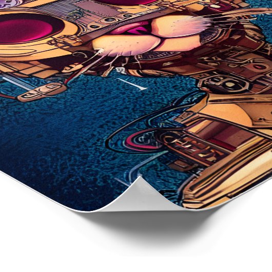 Poster Chat robotique (Coin)