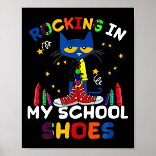 Poster Chat-rocking I N Mon-école-chaussures-retour à l'é