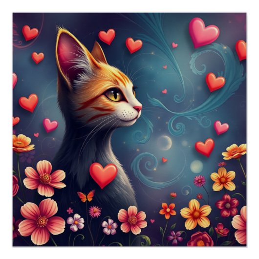 Poster Chat romantique (Devant)