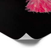 Poster Chat rose dansant (Coin)
