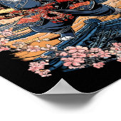 Poster Chat Samurai Chat japonais Anime Ninja (Coin)