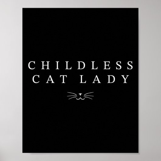 Poster Chat sans enfant Lady Cute Chat Face 2024 Ca sans  (Devant)