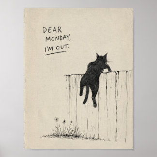 Poster chat sarcastique du lundi