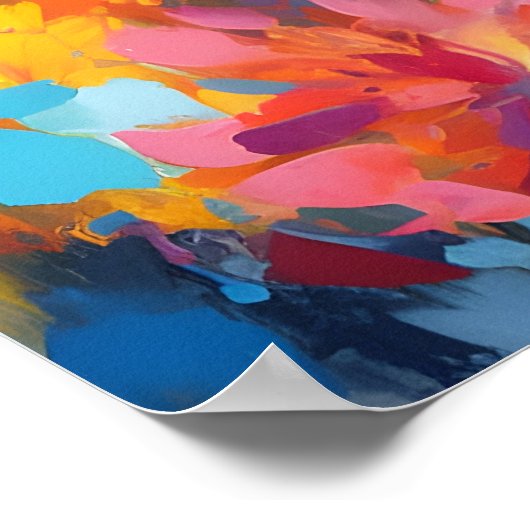 Poster Chat Savannah coloré Art (Coin)