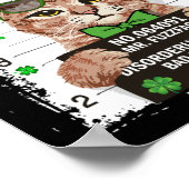 Poster Chat Shamrock de la fête de la St Patrick (Coin)