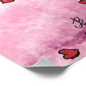 Poster Chat siamois Saint-Valentin par Bihrle (Coin)