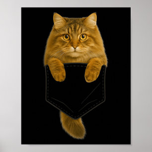 Poster Chat Sibérien Pochette Cadeaux Drôles Chat Maman C
