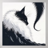 Poster Chat Silencieux Minimaliste (Devant)