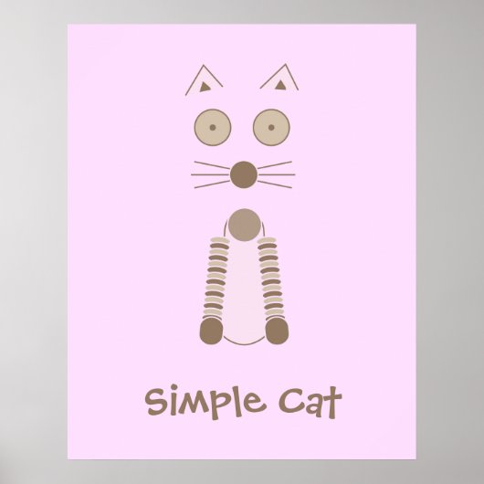Poster Chat simple (Devant)