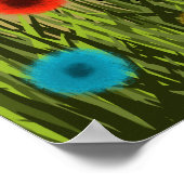 Poster Chat Smoking Assis Dans Un Jardin (Coin)