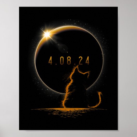 Poster Chat solaire Eclipse (Devant)