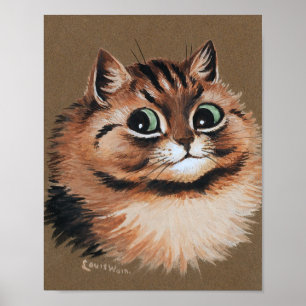 Poster Chat souriant, Louis Wain