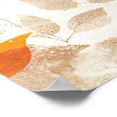 Poster Chat Sous Feuilles, Cosy Art Décor Automne, Maison (Coin)