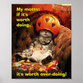 Poster Chat sous le seau bonbon (Devant)