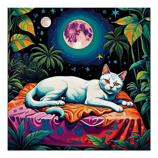 Poster Chat sous les étoiles 3 (Devant)