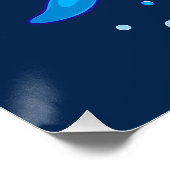 Poster Chat sous-marin et dauphin (Coin)