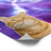 Poster Chat spatial de galaxie cosmique (Coin)