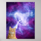 Poster Chat spatial de galaxie cosmique (Devant)