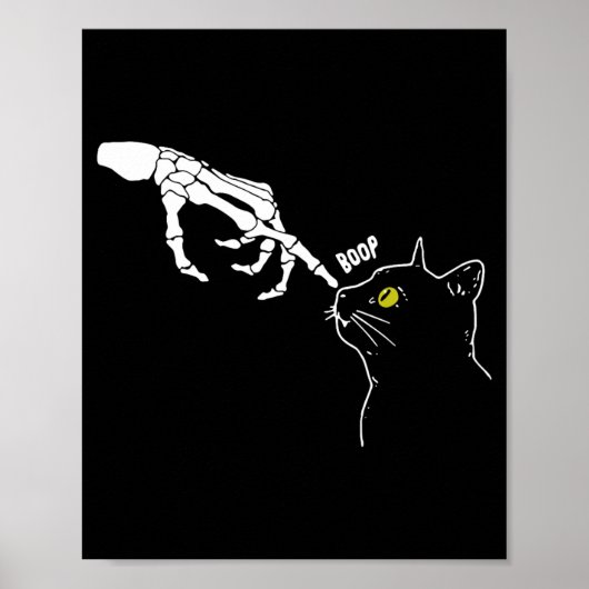 Poster Chat squelette d'Halloween Costume drôle pour chat (Devant)