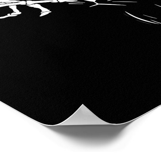 Poster Chat Squelette Halloween Chats Lover Pet Ow (Coin)