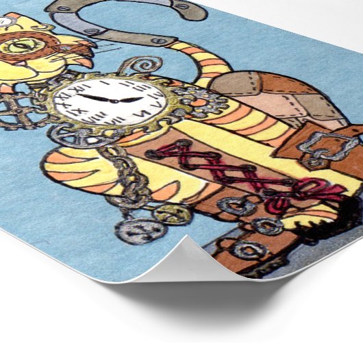 Poster Chat Steampunk (Coin)