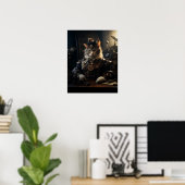 Poster Chat Steampunk en Uniform Retro (Bureau à domicile)