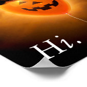 Poster Chat sur ballon d'Halloween (Coin)