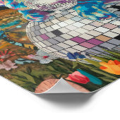 Poster chat sur disco ball disco diva (Coin)