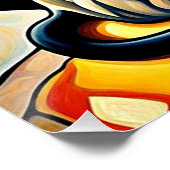 Poster Chat sur les rochers (Coin)