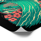 Poster Chat surfant japonais _1 (Coin)