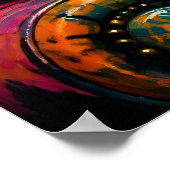 Poster Chat tabby cool portant des lunettes de soleil dan (Coin)