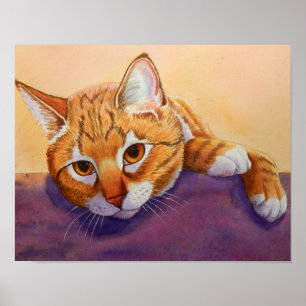 Poster Chat Tabby Orange