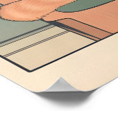 Poster Chat Tabby Programmeur Ukiyo-e Art Geek Informatiq (Coin)