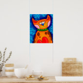 Poster Chat tigré orange souriant (Cuisine)