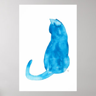 Poster Chat Turquoise