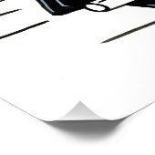 Poster Chat Tuxedo Noir Montée En Moto (Coin)