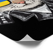 Poster Chat Ukraine Drapeau Lunettes de soleil Cool ukrai (Coin)